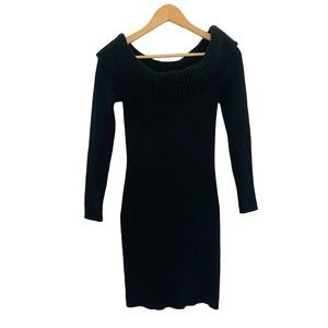 Moda International Silk Cotton Cashmere Black Shawl Classy Bodycon Black Dress